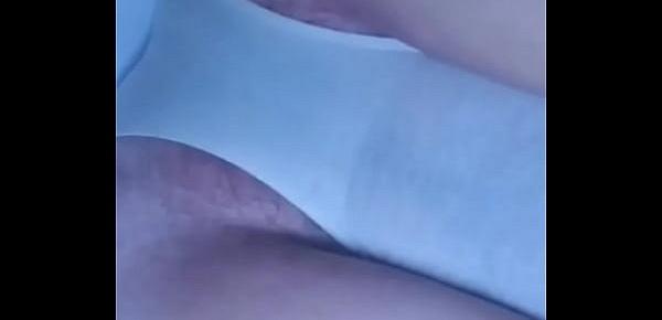  Amateur peeing through panties